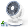 Ventilateur de Table Silencieux,Ventilateur de Bureau à Circulation D'air, Flux d'air Puissant,3 Vitesses, Minuterie 7,5 Heures,