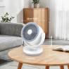 Ventilateur de Table Silencieux,Ventilateur de Bureau à Circulation D'air, Flux d'air Puissant,3 Vitesses, Minuterie 7,5 Heures,