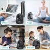 Ventilateur bureau silencieux usb avec Rechargeable Batterie 4000mAh,5 Vitesse petit ventilateur table pour La Chambre,domair,cu