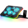 TopMate C12 Ventilateur PC Portable RGB de Jeu Bureau, Refroidisseur pour Ordinateur Portable 15,6-17,3", Support de Refroidisse