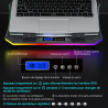TopMate C12 Ventilateur PC Portable RGB de Jeu Bureau, Refroidisseur pour Ordinateur Portable 15,6-17,3", Support de Refroidisse