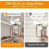 Ventilateur de Plafond avec Lumière et Telecommande, E27/E26 Lampe de Ventilateur LED Dimmable Plafonnier Timing, 5 Pales, Silen