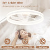 VOLISUN Ventilateur de Plafond avec Lumière et Télécommande, 6 Vitesses de vent et Ventilateur de Plafond avec Lumière Dimmable,
