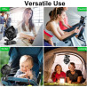 Minthouz Ventilateur Portable USB, Ventilateur Bureau Silencieux avec Clip, Batterie 8000mAh Rechargeable, 5 Vitesses, Idéal pou