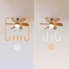 Cecotec - ventilateur de plafond avec lumière energysilence aero 360 or&wood - 50 w, diamètre 91 cm, 3 vitesses, 6 pales, ampoul