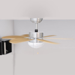 Cecotec Ventilateur de Plafond avec Lumière EnergySilence Aero 350 50 W, Basse Consommation, Diamètre 81 cm, 6 Pales Réversibles