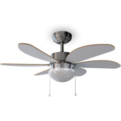 Cecotec Ventilateur de Plafond avec Lumière EnergySilence Aero 350 50 W, Basse Consommation, Diamètre 81 cm, 6 Pales Réversibles