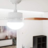 Cecotec Ventilateur de Plafond avec Lumière EnergySilence Aero 360. 50 W, Faible Consommation, Diamètre de 91 cm, 6 Pales Révers