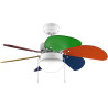 Cecotec - Ventilateur de Plafond avec Lumière EnergySilence Aero 360 ColorFull - 50 W, Diamètre 91 cm, 3 Vitesses et 6 Pales, La