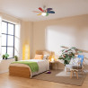 Cecotec - Ventilateur de Plafond avec Lumière EnergySilence Aero 360 ColorFull - 50 W, Diamètre 91 cm, 3 Vitesses et 6 Pales, La