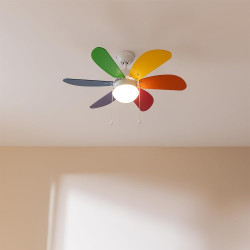 Cecotec - Ventilateur de Plafond avec Lumière EnergySilence Aero 360 ColorFull - 50 W, Diamètre 91 cm, 3 Vitesses et 6 Pales, La