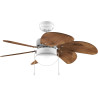 Cecotec - ventilateur de plafond avec lumière energysilence aero 365 blanc&wood - 50 w, diamètre 91 cm, 3 vitesses, 6 pales, amp