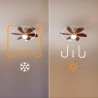 Cecotec - ventilateur de plafond avec lumière energysilence aero 365 blanc&wood - 50 w, diamètre 91 cm, 3 vitesses, 6 pales, amp