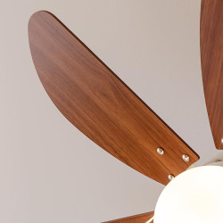 Cecotec - ventilateur de plafond avec lumière energysilence aero 365 blanc&wood - 50 w, diamètre 91 cm, 3 vitesses, 6 pales, amp