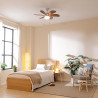 Cecotec - ventilateur de plafond avec lumière energysilence aero 365 blanc&wood - 50 w, diamètre 91 cm, 3 vitesses, 6 pales, amp