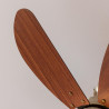 Cecotec - ventilateur de plafond avec lumière energysilence aero 365 or&wood - 50 w, diamètre 91 cm, 3 vitesses, 6 pales, ampoul