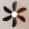 Cecotec - ventilateur de plafond avec lumière energysilence aero 365 or&wood - 50 w, diamètre 91 cm, 3 vitesses, 6 pales, ampoul