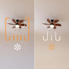 Cecotec - ventilateur de plafond avec lumière energysilence aero 365 noir&wood - 50 w, diamètre 91 cm, 3 vitesses, 6 pales, ampo