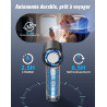 Mini Ventilateur Portable Rechargeable, Vent puissant de 9 m/s, 5 Vitesses Réglables, Design Vortex, Ventilateur de Poche avec C
