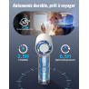Mini Ventilateur Portable Rechargeable, Vent puissant de 9 m/s, 5 Vitesses Réglables, Design Vortex, Ventilateur de Poche avec C
