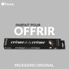 Fisura – Éventail Original avec Message “Crème de la crème”. Accessoire en Bois Moderne et coloré. Ventilateur à Main Noir. Drag