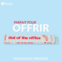 Fisura – Éventail Original “Out of The Office” en Bois Bleu et Rouge, éventail à Main Moderne et coloré avec Cordon Inclus, idée