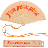 Fisura – éventail original avec message “j’en peux plus”. accessoire en bois moderne et coloré. ventilateur à main orange. drago