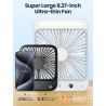 Warmco Ventilateur Portable Rechargeable 20000mAh 27 cm, Autonomie de 15 à 48 Heures, Lumière LED, Ultrafin, Avec Crochets, Vent
