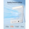 Warmco Ventilateur Portable Rechargeable 20000mAh 27 cm, Autonomie de 15 à 48 Heures, Lumière LED, Ultrafin, Avec Crochets, Vent