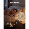Warmco Ventilateur Portable Rechargeable 20000mAh 27 cm, Autonomie de 15 à 48 Heures, Lumière LED, Ultrafin, Avec Crochets, Vent