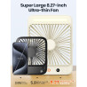 Warmco Ventilateur Portable Rechargeable 20000mAh 27 cm, Autonomie de 15 à 48 Heures, Lumière LED, Ultrafin, Avec Crochets, Vent