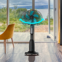 Cecotec - Ventilateur Nébuliseur EnergySilence 490 Freshessence - 90 W, Diamètre 40 cm, Capacité de 2,8 L, Oscillation Automatiq