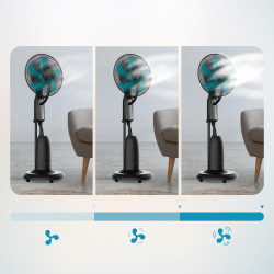 Cecotec - Ventilateur Nébuliseur EnergySilence 490 Freshessence - 90 W, Diamètre 40 cm, Capacité de 2,8 L, Oscillation Automatiq