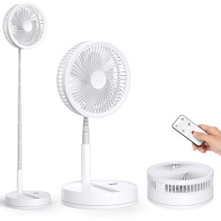 Oscillant Ventilateur sur Pied Silencieux avec Télécommande, 8.6'' Portable Pliable Sol/Table Ventilateurs 4 Vitesses/Timer, 800