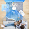 Oscillant Ventilateur sur Pied Silencieux avec Télécommande, 8.6'' Portable Pliable Sol/Table Ventilateurs 4 Vitesses/Timer, 800