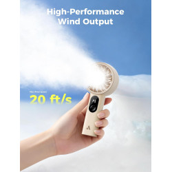 Aecooly ventilateur à main portable, puissant, rechargeable usb, 10h max refroidissement, ventilateur batterie, ventilateur de p