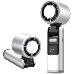 Mini Ventilateur Climatiseur Portable,Pliable Ventilateur Avec écran LED Fonction de Refroidissement,1-199 Vitesses de Vent 5000