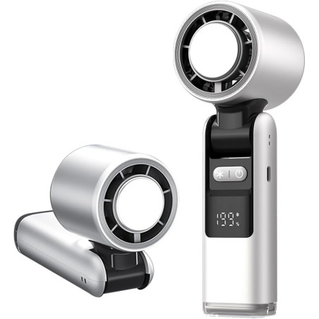 Mini Ventilateur Climatiseur Portable,Pliable Ventilateur Avec écran LED Fonction de Refroidissement,1-199 Vitesses de Vent 5000