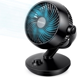 WOWDSGN Ventilateur de Table Silencieux 24dB, Ventilateur Bureau de Circulation d'air Turbo - 80° Oscillation Horizontale - 100°