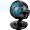 WOWDSGN Ventilateur de Table Silencieux 24dB, Ventilateur Bureau de Circulation d'air Turbo - 80° Oscillation Horizontale - 100°