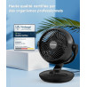 WOWDSGN Ventilateur de Table Silencieux 24dB, Ventilateur Bureau de Circulation d'air Turbo - 80° Oscillation Horizontale - 100°