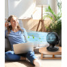 WOWDSGN Ventilateur de Table Silencieux 24dB, Ventilateur Bureau de Circulation d'air Turbo - 80° Oscillation Horizontale - 100°