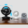 WOWDSGN Ventilateur de Table Silencieux 24dB, Ventilateur Bureau de Circulation d'air Turbo - 80° Oscillation Horizontale - 100°