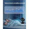WOWDSGN Ventilateur Silencieux 22dB, Ventilateur de Table Puissant Turbo avec Ecran et Minuterie de 9 Heures - Oscillation à 100