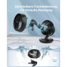 WOWDSGN Ventilateur Silencieux 22dB, Ventilateur de Table Puissant Turbo avec Ecran et Minuterie de 9 Heures - Oscillation à 100