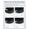 WOWDSGN Ventilateur Silencieux 22dB, Ventilateur de Table Puissant Turbo avec Ecran et Minuterie de 9 Heures - Oscillation à 100