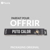 fisura. - Éventail original avec message en espagnolo p*to calor. Éventail en bois moderne et amusant. Éventail pliant noir el b