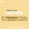 Fisura – Éventail en Bois avec Message « P*Tain de Chaleur », Design Paillettes dorées, Accessoire été Pliable avec dragonne, Ve