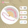 fisura. - Éventail original avec message en français p*tain de chaleur. Éventail moderne et amusant en bois. Éventail pliant gri