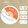 Fisura – Éventail pliable original avec message amusant en anglais, ventilateur pliable en bois pour femme avec cintre – Dimensi